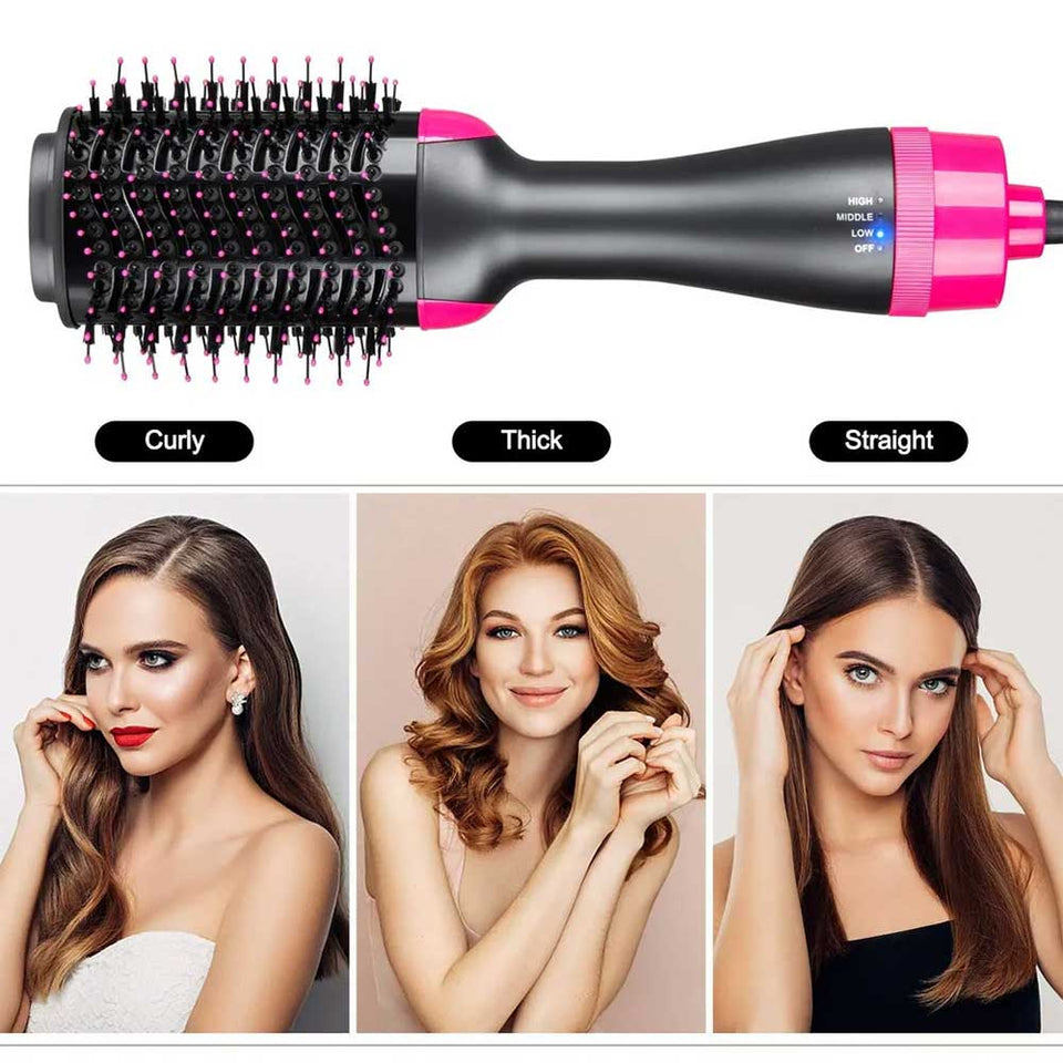 One Step Hot Air Brush Dryer & Straightener